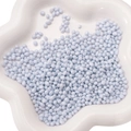 Irregular light blue pearlescent glass pebble beads for DIY jewelry in a white tray - Approx 2-6mm No Hole 30g/Pack / Blue