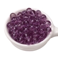 Transparent purple glass beads in a white ceramic spoon for DIY jewelry making - 8mm Purple (Hole Approx 1.5mm) - 30 Pieces/Pack