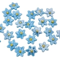 18mm light blue ceramic flower beads with yellow center for DIY jewelry making - 18mm (2 Pieces/Pack) / Lake Blue