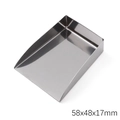 Polished stainless steel rectangular tray for DIY jewelry making, size 58x48x17mm - Steel Color One Per Pack / Small Shovel without Ears