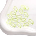 Transparente hellgrüne Acryl-Kettenglieder für DIY-Schmuckherstellung und Bastelzubehör - Transparente U-förmige offene Kettenglieder / 50 Stück / Grün
