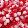 Red and white marble pattern glass beads for DIY jewelry and handmade bracelets - 8mm 30Pcs/Pack / Red