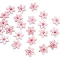 Pink pearl gloss ceramic flower beads for DIY jewelry making and handmade accessories - 18mm (2 Pieces/Pack) / Light Pink