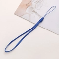 Durable dark blue braided polyester lanyard with matching plastic clasp for DIY crafts - 10 Pieces/Pack, Total length approx 17.5cm / Sapphire Blue