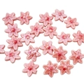 18mm pink ceramic flower spacer bead with deep red core for DIY jewelry making - 18mm (2 Pieces/Pack) / Pink