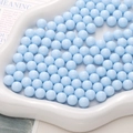 Ronde lichtblauwe matte kunststof kralen voor DIY sieraden maken en handwerk - Diameter 4mm Ongeboord 30g (Ong. 800 stuks/pak) / Blauw