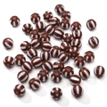 12mm round acrylic beads with dark brown and white stripes for DIY bracelet making - 12mm Aperture 2.8mm 10 Pieces Pack / Coffee