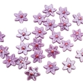 18mm purple ceramic hexagonal flower bead with glossy finish for DIY jewelry making - 18mm (2 Pieces/Pack) / Purple