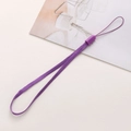 Durable purple braided polyester wrist lanyard with matching plastic buckle and connector - 10 Pieces/Pack, Total length approx 17.5cm / Purple