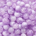 Lavender purple crackle glass beads for DIY bracelet and necklace jewelry making - Purple