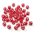 12mm red and white striped acrylic watermelon beads for DIY jewelry making and crafts - 12mm Aperture 2.8mm 10 Pieces Pack / Red
