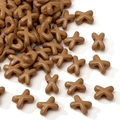 Braune X-förmige 8x5mm Acrylperlen mit glatter Politur für DIY-Schmuckherstellung - 5 Stück / Braun