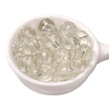 Polished transparent glass beads for jewelry making gathered in a white ceramic bowl - 10mm Transparent (Hole Approx 1.5mm) - 20 Pieces/Pack