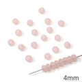 Pink 4mm round glass beads for handmade jewelry DIY bracelets and mobile chains - Donut Pink (4mm)