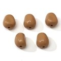 Set di 5 perle in acrilico marrone caffè 12x15mm a forma di mais per gioielli DIY - 5 Pezzi/Confezione (12x15mm) / Marrone