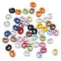 Colorful painted alloy G-shaped alphabet beads for DIY jewelry making in assorted colors - Letter G / Random Mixed Colors (5 Pcs/Pack)