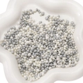 Irregular 2-6mm glass pebble beads in pearl white and metallic silver for DIY crafts - Approx 2-6mm No Hole 30g/Pack / Gray Beige Mix