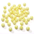 12mm yellow and white striped acrylic watermelon beads for DIY jewelry making - 12mm Aperture 2.8mm 10 Pieces Pack / Yellow