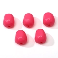 DIY acrylic corn grain beads for jewelry making in solid pink finish set - Rose Red