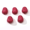 5pcs dark pink 12x15mm acrylic corn kernels beads with glossy finish for DIY jewelry - Deep Pink