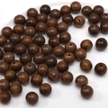 Green sandalwood round wood beads with natural grain for DIY jewelry making - Green Sandalwood