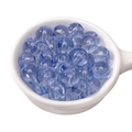 Transparent blue glass round beads for DIY jewelry making in a white ceramic bowl - 10mm Blue (Hole Approx 1.5mm) - 20 Pieces/Pack
