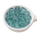DIY translucent light blue glass round beads with center hole for jewelry making - 10mm Aqua (Hole Approx 1.5mm) - 20 Pieces/Pack
