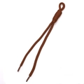 Brown paracord keychain with durable woven knot design and protective end caps - Total Length Approx 22cm / 1 Piece / Solid Dark Brown