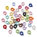 Colorful capital Q letter beads for DIY jewelry making in assorted painted finishes - Letter Q / Random Mixed Colors (5 Pcs/Pack)