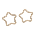Star-shaped spring snap hooks in beige matte finish for DIY keychain accessories - Approx 42mm, Thickness 3.5mm (1 Piece/Pack) / Khaki