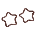 Star-shaped alloy metal keychain hooks in coffee brown finish for DIY bag accessories - Dark Brown