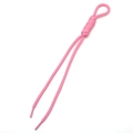 Pink braided paracord keychain accessory with roman knot and matching aglet tips - Total Length Approx 22cm / 1 Piece / Solid Dark Pink