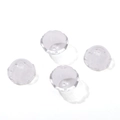 Transparent acrylic flower petal beads for DIY jewelry making and wind chime accessories - 5 Pieces/Pack (Approx 22x12.5mm) / Clear