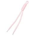 Single pink polyester braided Roman knot cord for DIY jewelry and accessories - Total Length Approx 22cm / 1 Piece / Solid Light Pink