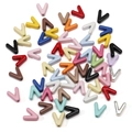 Colorful V-shaped alloy spray painted beads for DIY jewelry and bracelet making - Letter V / Random Mixed Colors (5 Pcs/Pack)