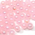 Perle rotonde 10mm in acrilico rosa iridescente effetto sirena per gioielli fai da te - 10mm / Rosa (20 Pezzi/Confezione)