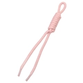 Pale pink braided polyester paracord keychain accessory with knotted loop and sealed ends - Total Length Approx 22cm / 1 Piece / Solid Pink
