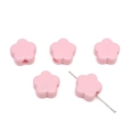 Perline a fiore in acrilico rosa con foro orizzontale per gioielli fai da te - Rosa Unita
