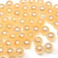10mm Champagner UV-Meerjungfrau-Acrylperlen mit AB-Beschichtung für DIY-Schmuckherstellung - 10mm / Hellorange (20 Stück/Packung)