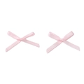 Paar lichtroze satijnen strikken van polyester voor DIY-sieraden en haaraccessoires - Roze