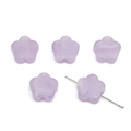 Perline in acrilico a forma di fiore viola chiaro per collane e bracciali fai da te - Giada Viola-Bianca