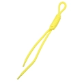 Handmade bright yellow braided paracord pendant with Roman knot and plastic aglets - Total Length Approx 22cm / 1 Piece / Solid Yellow