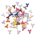 Y-shaped letter beads for DIY jewelry making in various vibrant painted colors - Letter Y / Random Mixed Colors (5 Pcs/Pack)
