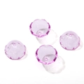 Lavender translucent acrylic jellyfish flower petal bead caps for DIY jewelry crafts - 5 Pieces/Pack (Approx 22x12.5mm) / Transparent Purple