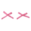 Paar roze satijnen polyester strikken voor DIY sieraden en cadeau-accessoires - Roze
