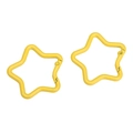 Star-shaped yellow alloy spring buckle for DIY keychains and bag hook accessories - Yellow