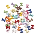 Letter Z colorful alloy spray painted beads for handmade DIY jewelry bracelets - Letter Z / Random Mixed Colors (5 Pcs/Pack)