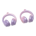 Pink and purple gradient acrylic headphone charms for DIY jewelry and keychain making - 1 Piece / Pink Purple Gradient
