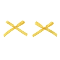 Paar felgele polyester strikjes voor handgemaakte DIY-sieraden en decoratieve accessoires - Goud