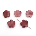 Perline a fiore in acrilico con trama marmorizzata rossa e rosa per gioielli fai da te - Giada Rosso Scuro-Bianca